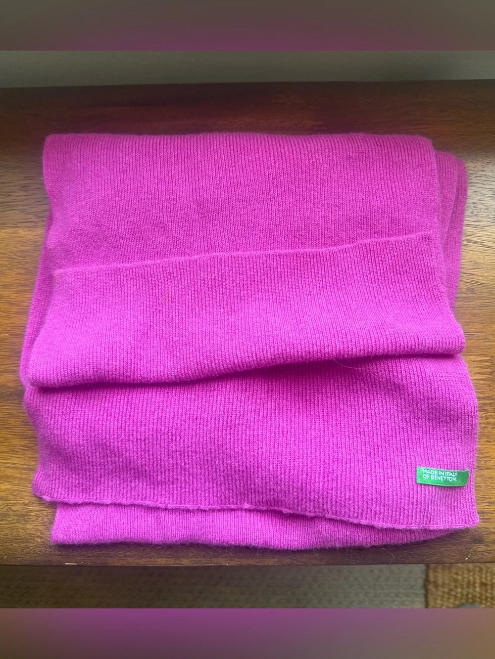 United Colors of Benetton Women’s Pink Knit Winter Scarf - Hot Fuchsia
